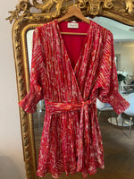 Charger l'image dans la galerie, Bérénice - Robe rose rouge scintillant
