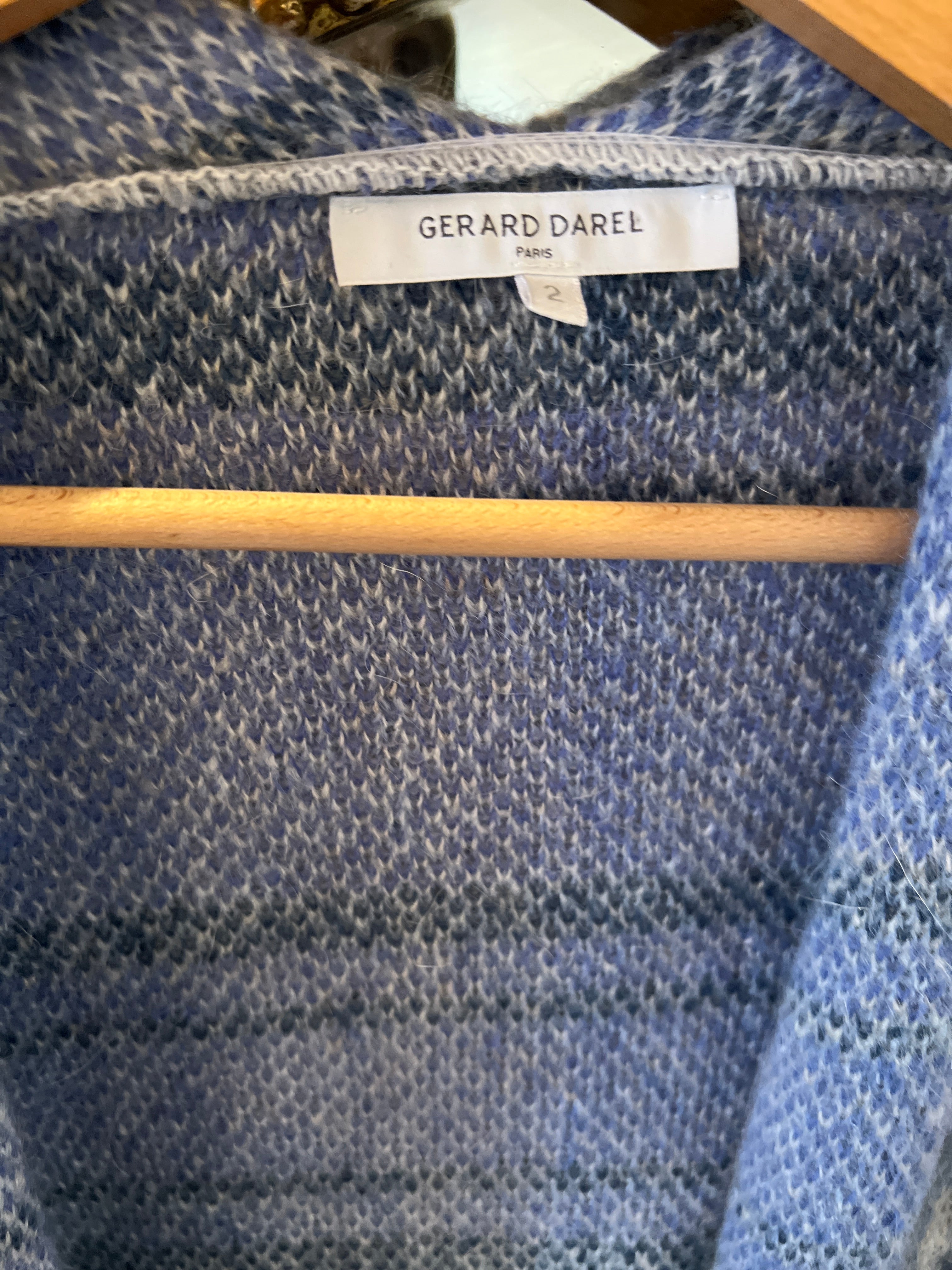 Gilet long Gérard Darel bleu