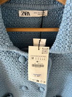 Charger l&#39;image dans la galerie, Malika Menard Veste Zara à crochet bleu ciel Neuf
