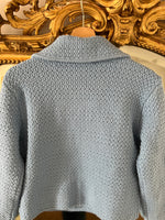 Charger l&#39;image dans la galerie, Malika Menard Veste Zara à crochet bleu ciel Neuf
