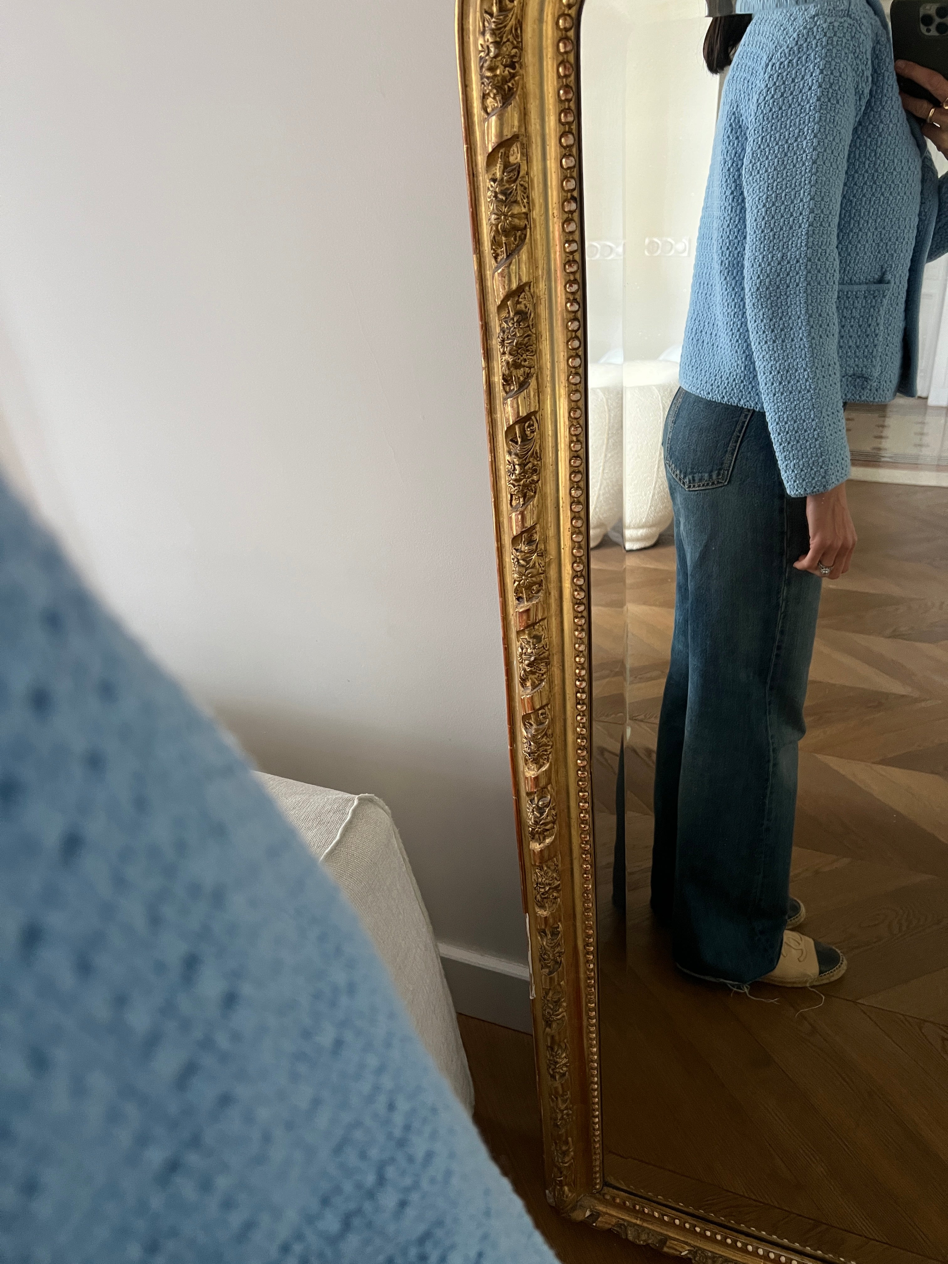 Malika Menard Veste Zara à crochet bleu ciel Neuf