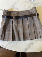 Charger l&#39;image dans la galerie, Malika Menard Jupe à carreaux Bershka beige
