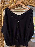 Charger l'image dans la galerie, Ba&amp;sh - Pull noir boutons dorés
