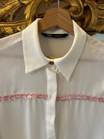 Charger l'image dans la galerie, Zara  - Chemise blanche liseret rose
