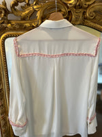 Charger l'image dans la galerie, Zara  - Chemise blanche liseret rose
