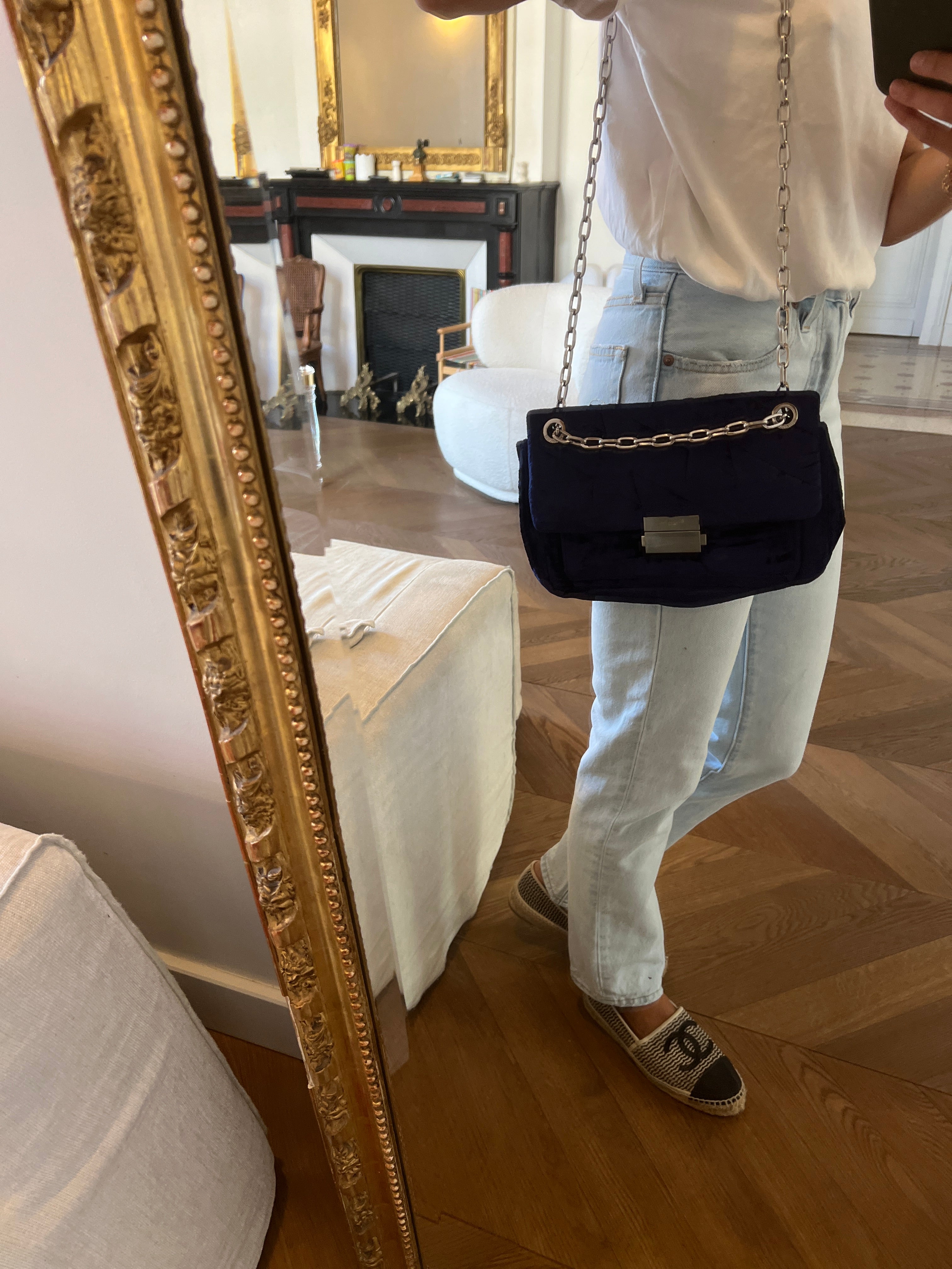 Sac Zadig&Voltaire en velours bleu nuit