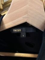 Charger l'image dans la galerie, Maje - Pull noir ajouré col montant
