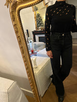 Charger l'image dans la galerie, Maje - Pull noir ajouré col montant
