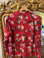 Charger l'image dans la galerie, The Kooples  - Chemisier en soie à fleurs rouge
