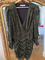 Charger l'image dans la galerie, Zara - Robe noire tachetée jaune
