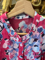 Charger l'image dans la galerie, Claudie Pierlot  - Blouse fleurie ajourée rose
