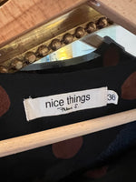 Charger l'image dans la galerie, Nice Things - Robe noire à pois marron
