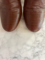 Charger l'image dans la galerie, Sézane - Bottines camel croco lacets
