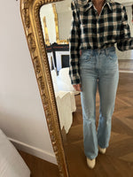 Charger l'image dans la galerie, Maje - Chemise à carreaux verte courte
