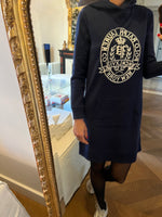 Charger l'image dans la galerie, Polo Ralph Lauren  - Robe Sweat bleu marine à capuche
