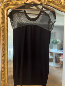 Robe IKKS noire en transparence