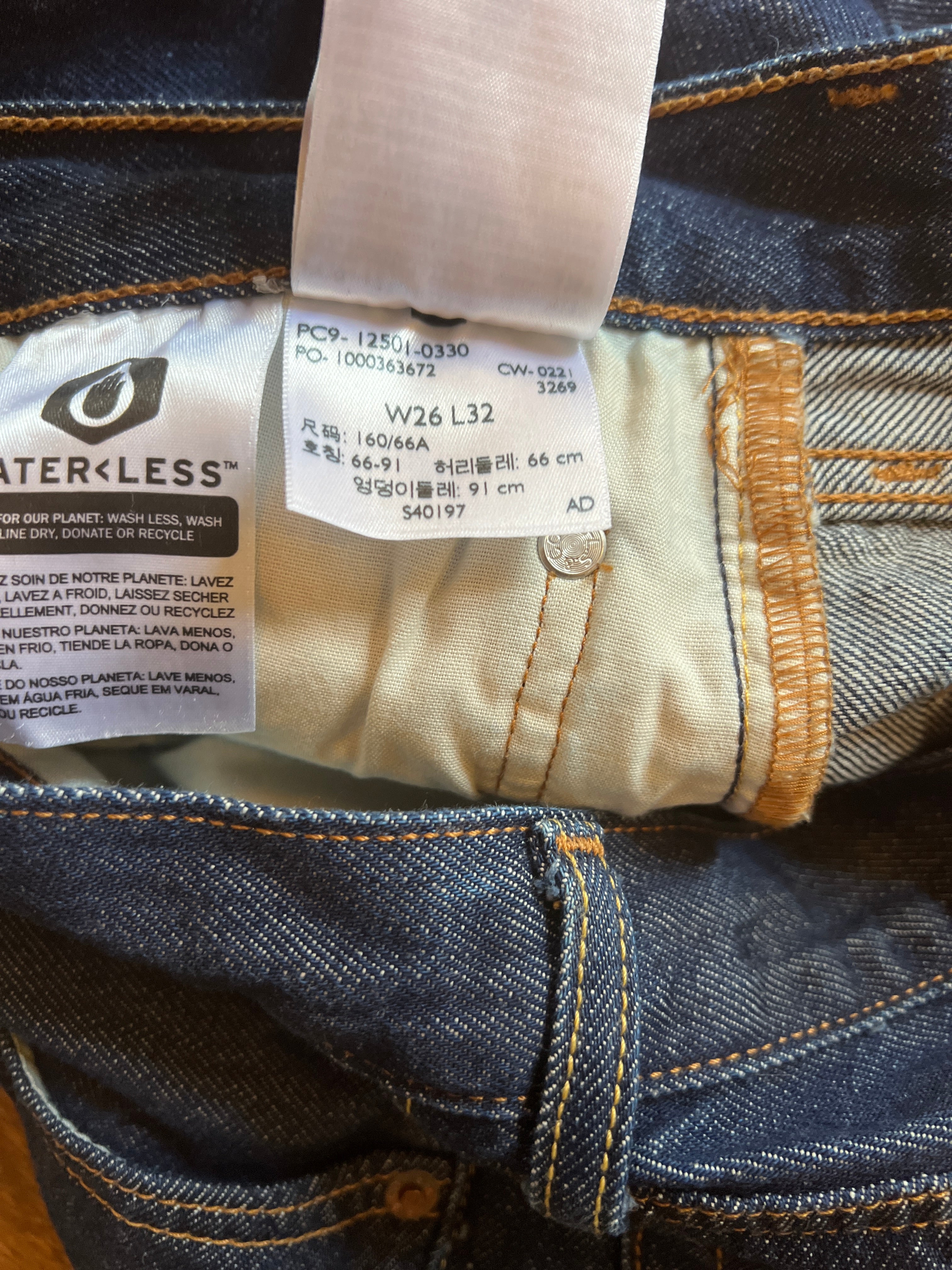 Jean Levis 501 bleu brut