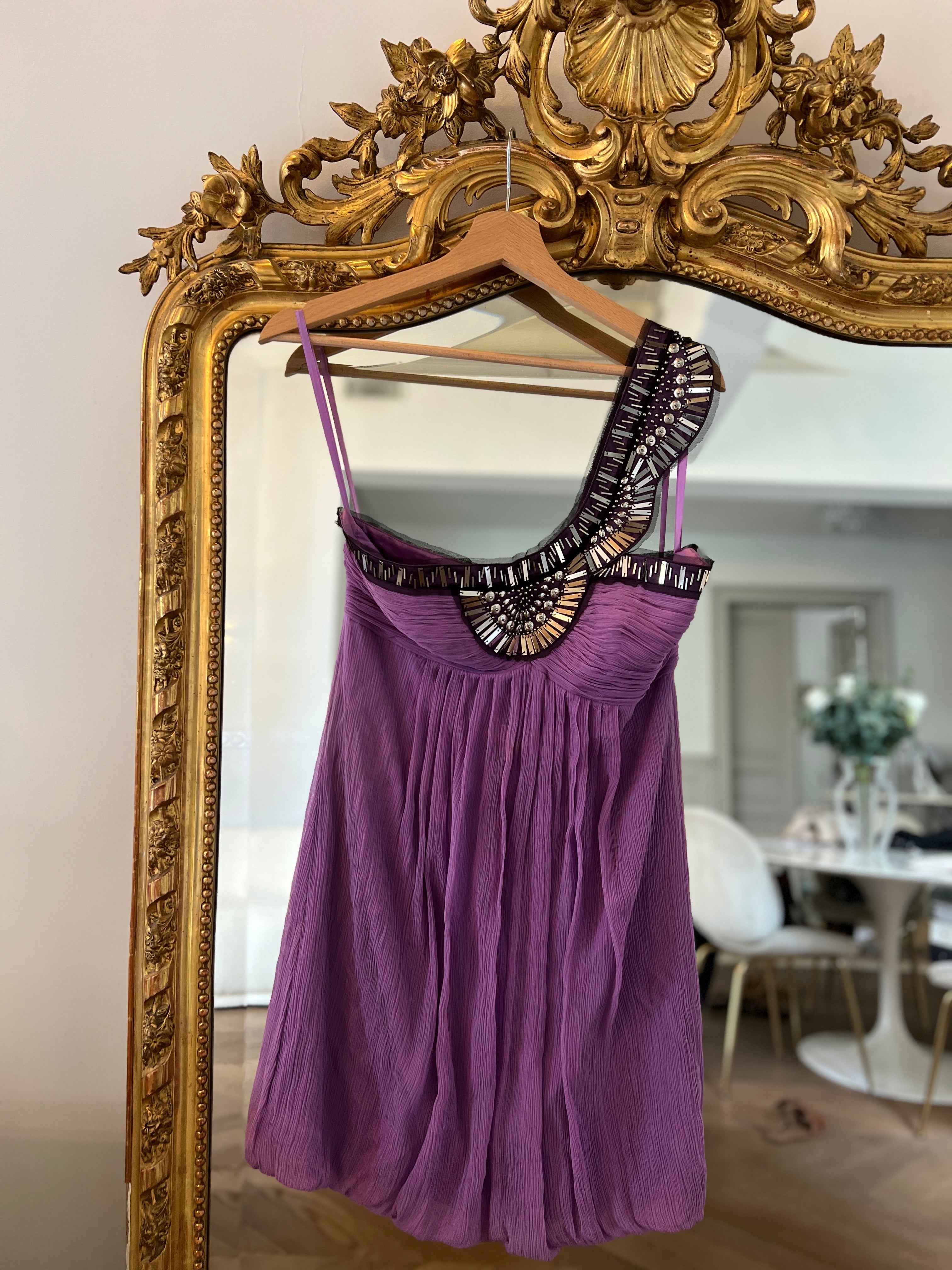 Robe BCBG Maxazria en soie violette