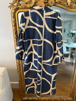 Charger l&#39;image dans la galerie, Robe longue Johanna bleue et beige
