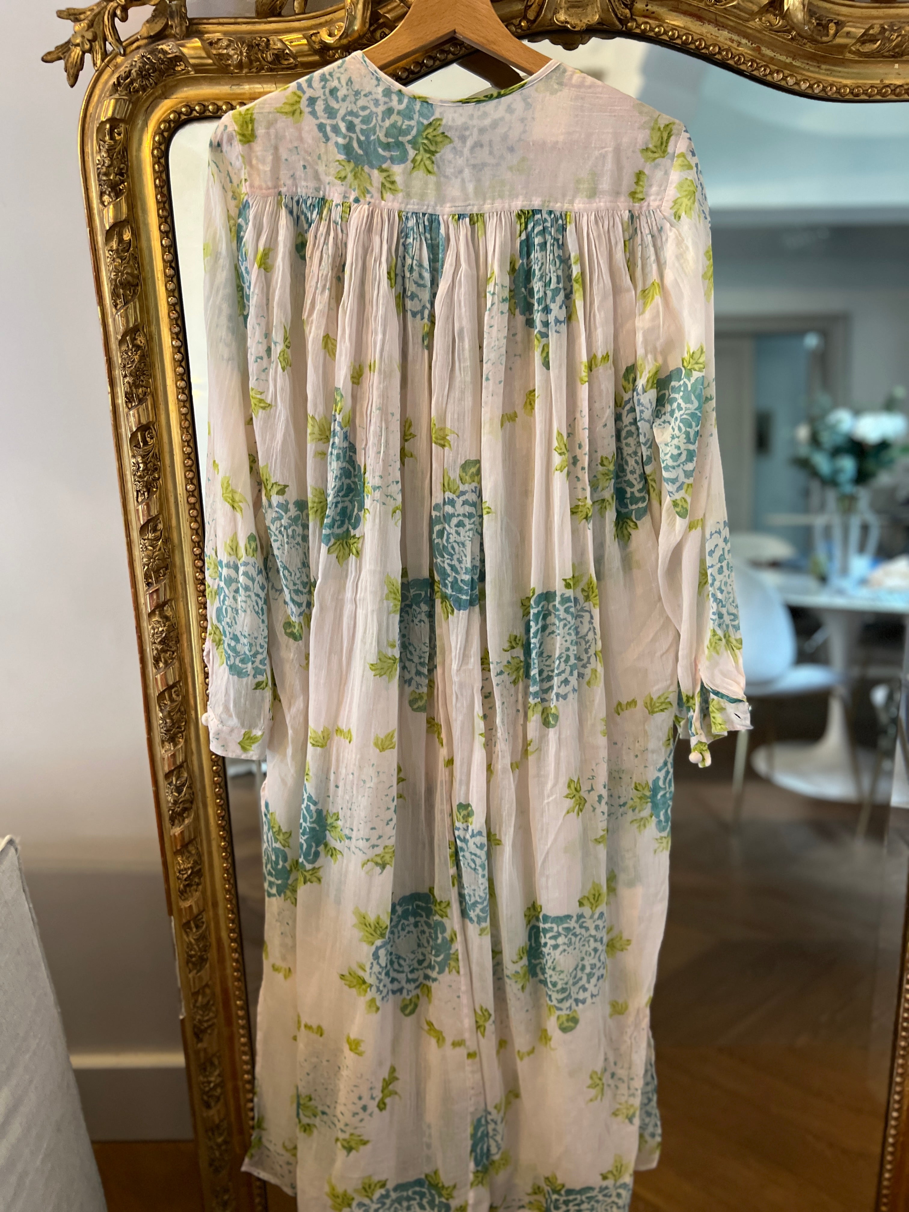 Robe Laurence Bras longue bleue et verte