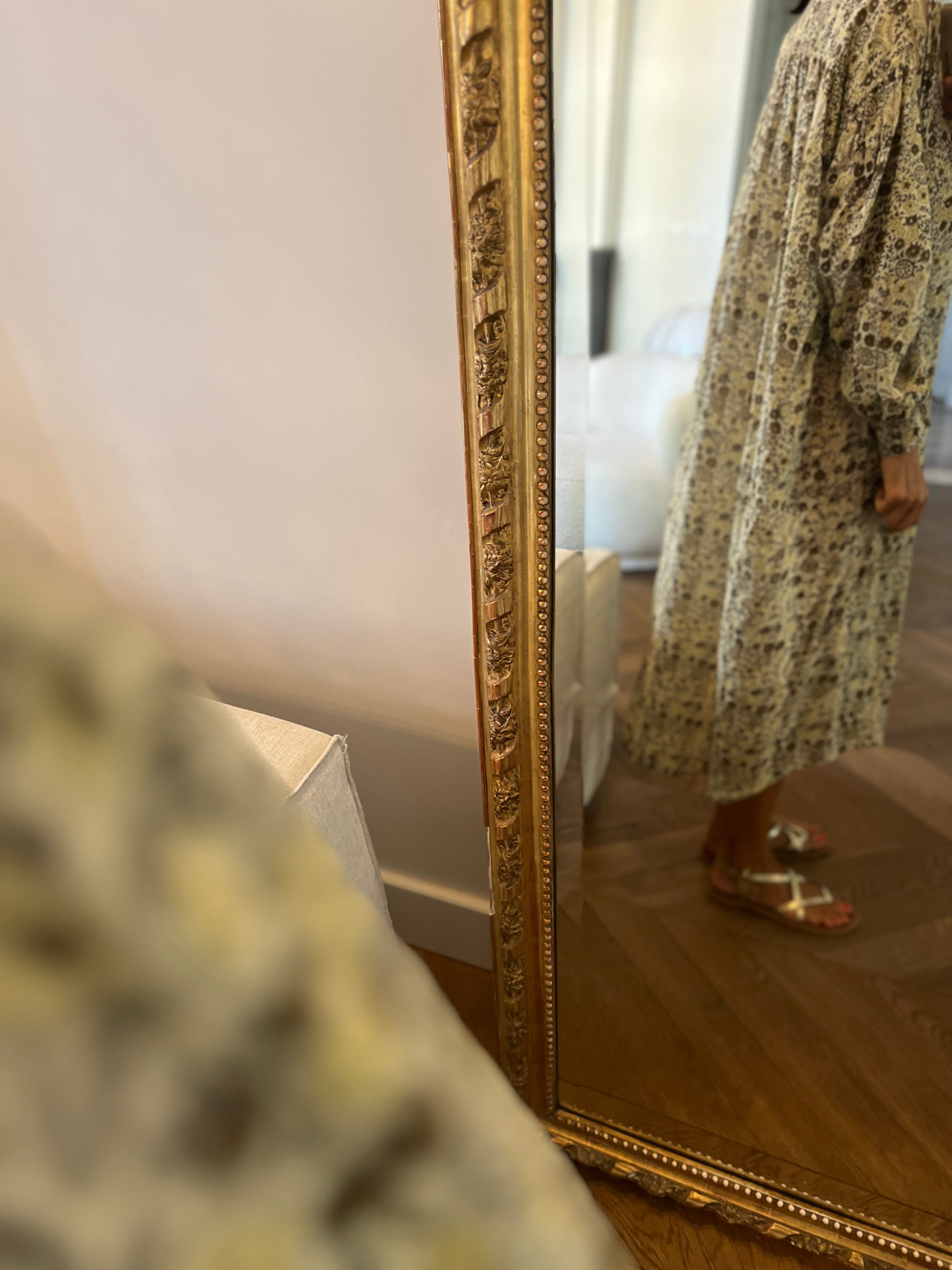 Robe Laurence Bras verte à fleurs