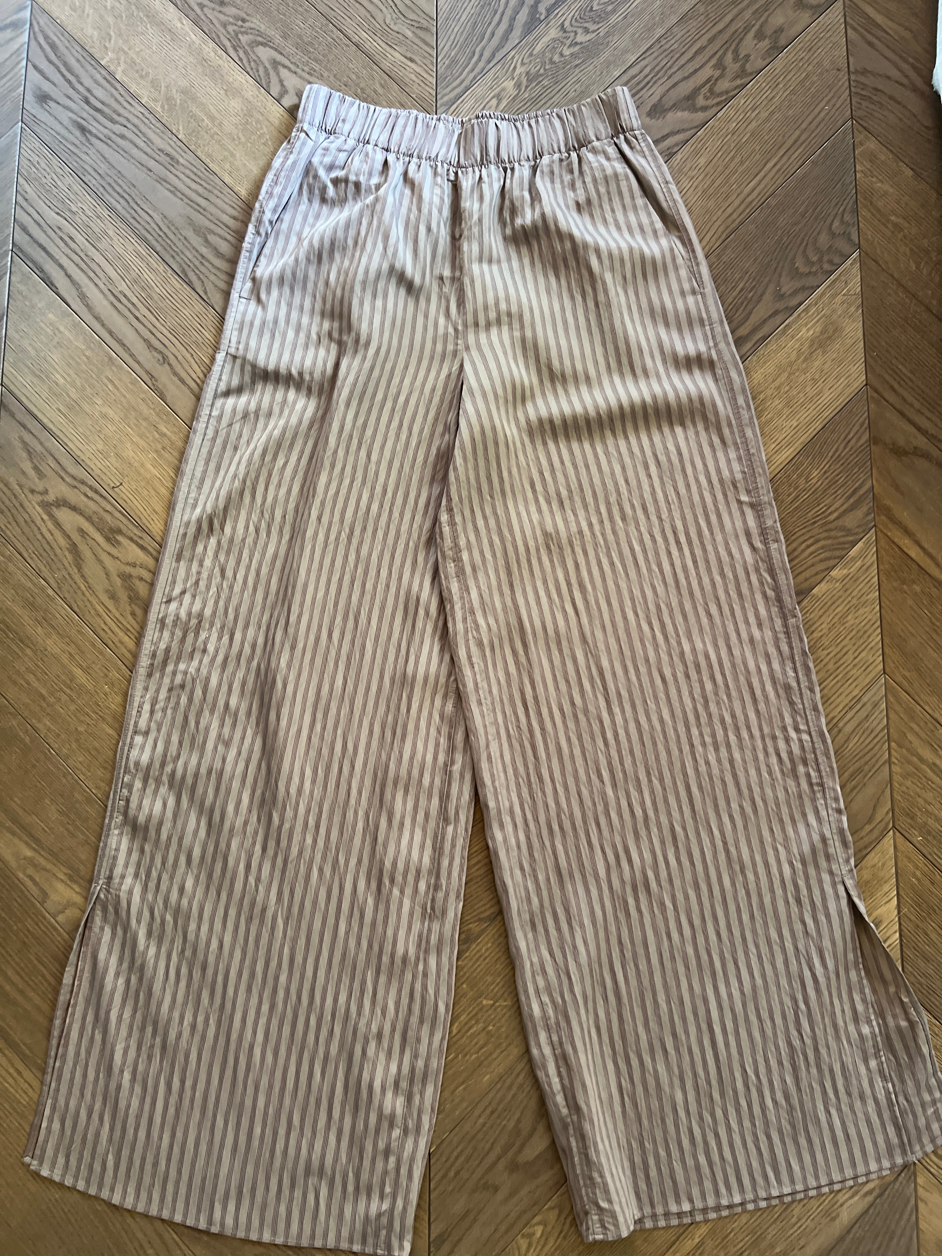 Pantalon Zara à rayures marron