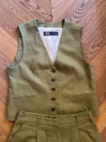 Charger l&#39;image dans la galerie, Ensemble Zara kaki short et haut
