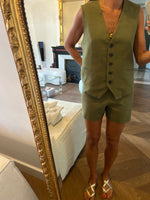 Charger l&#39;image dans la galerie, Ensemble Zara kaki short et haut
