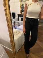 Charger l'image dans la galerie, Balmain - Haut blanc boutons dorés

