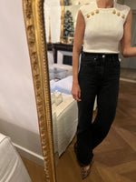 Charger l'image dans la galerie, Balmain - Haut blanc boutons dorés
