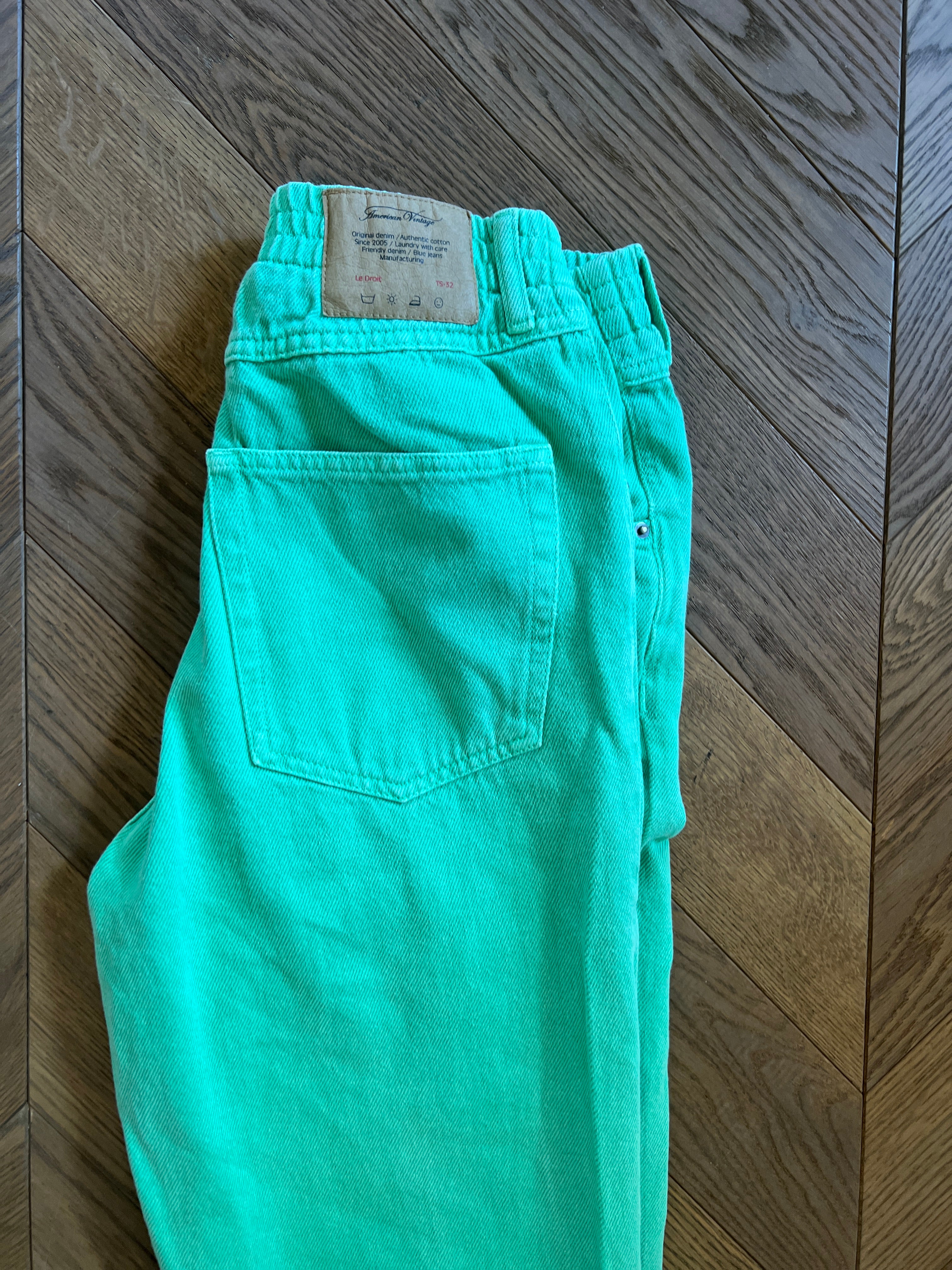 Jean American Vintage vert