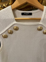Charger l'image dans la galerie, Balmain - Haut blanc boutons dorés
