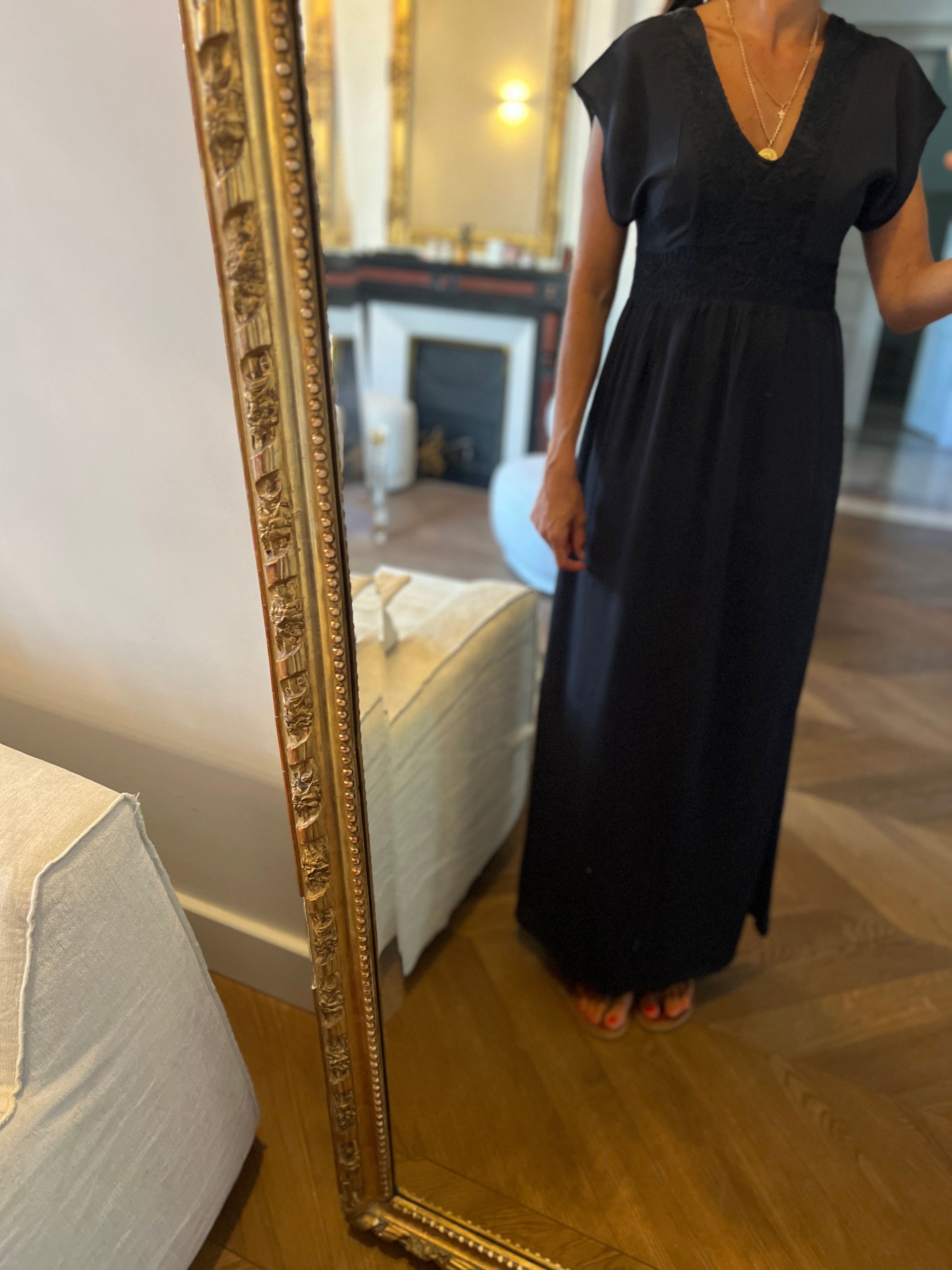 Robe longue Ba&sh bleu marine