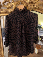 Charger l'image dans la galerie, Ba&amp;sh - Blouse Léopard marron et noire
