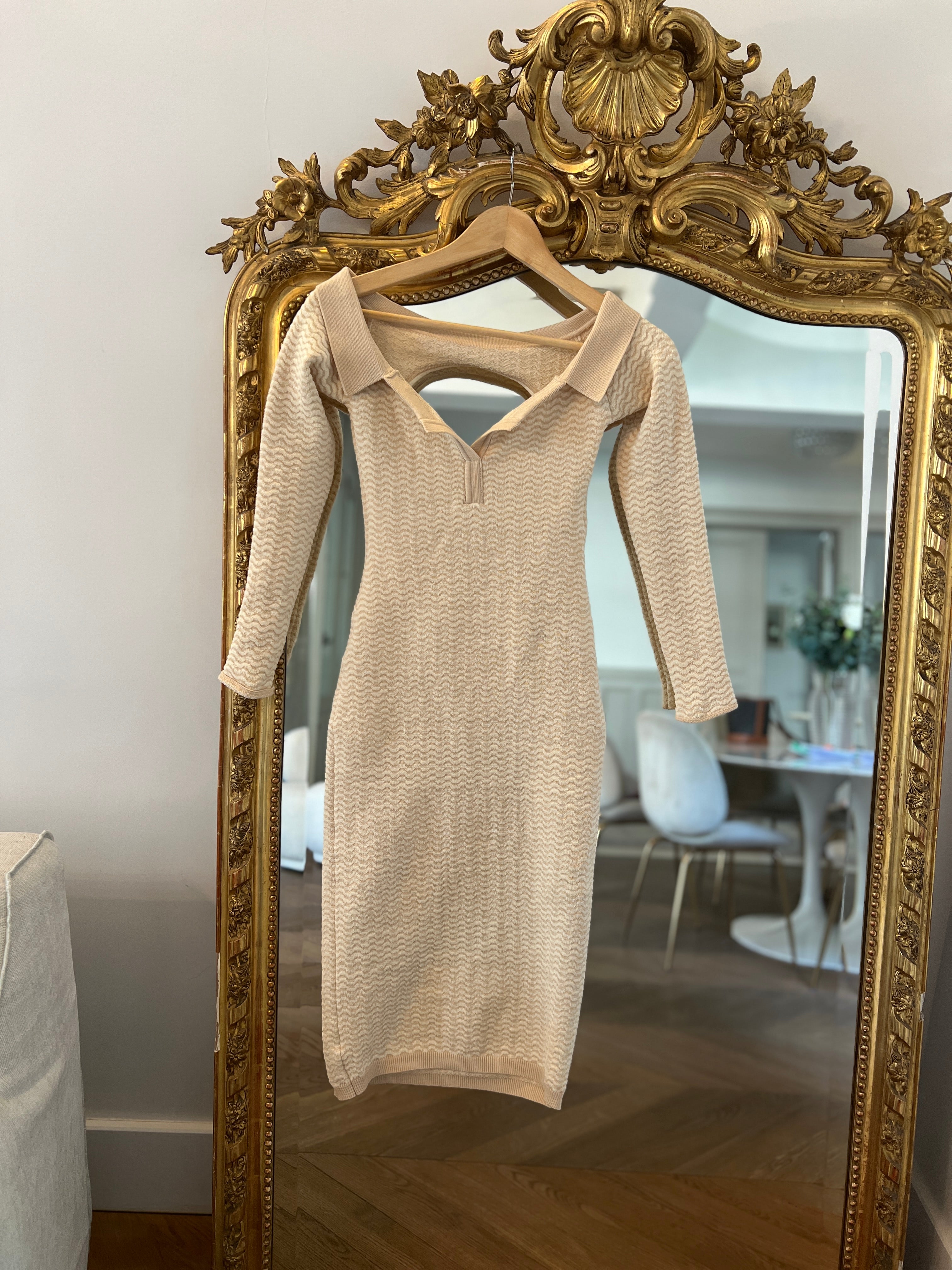 Robe Jacquemus midi Pampero ecrue