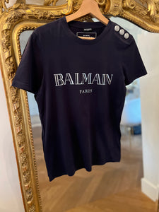 Aurianne Sinacola T shirt Balmain bleu marine