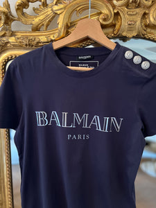 Aurianne Sinacola T shirt Balmain bleu marine