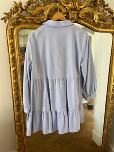 Robe Zara bleu ciel evasée