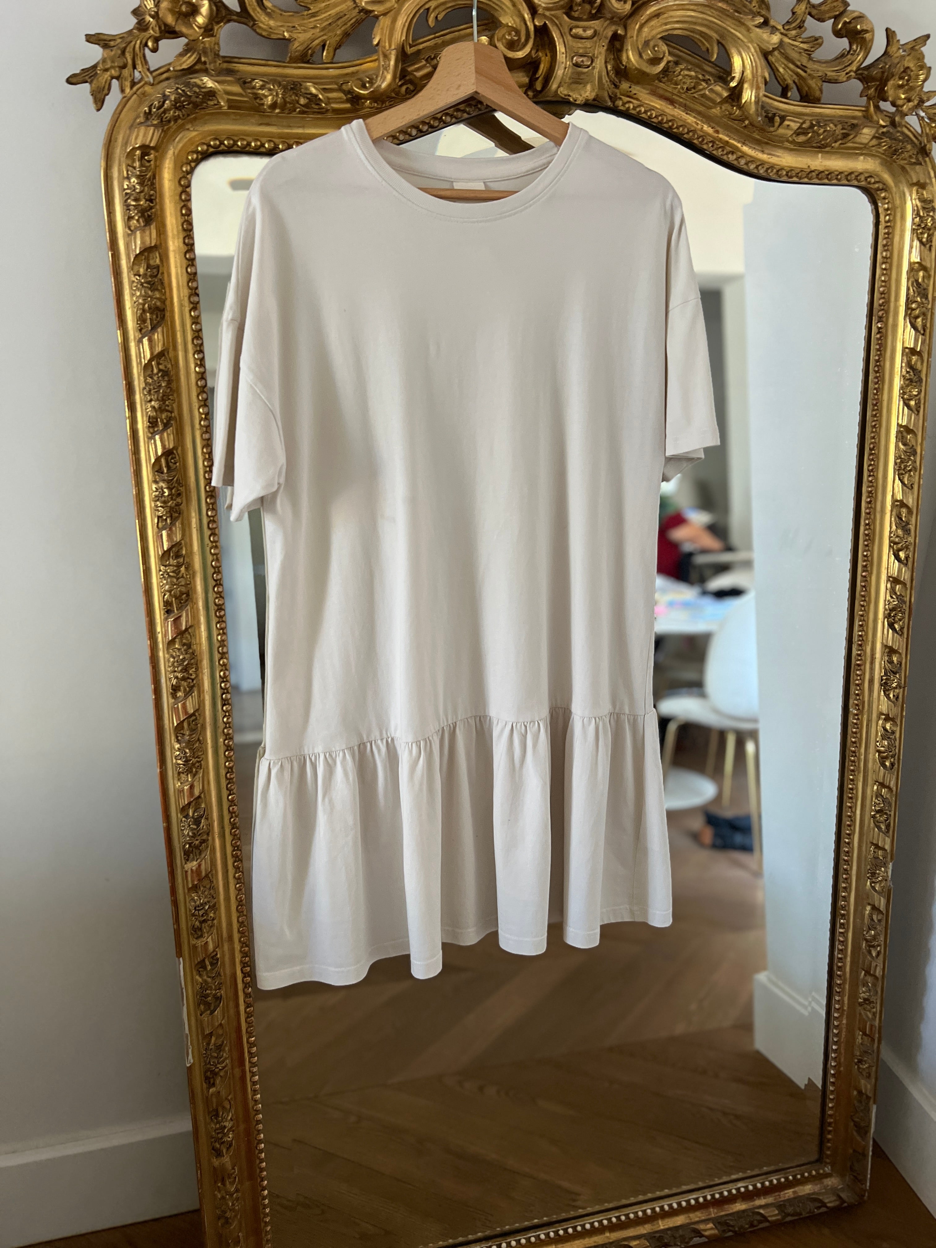 Robe t-shirt H&M ecrue