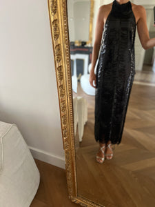 Robe Zara en paillettes noires