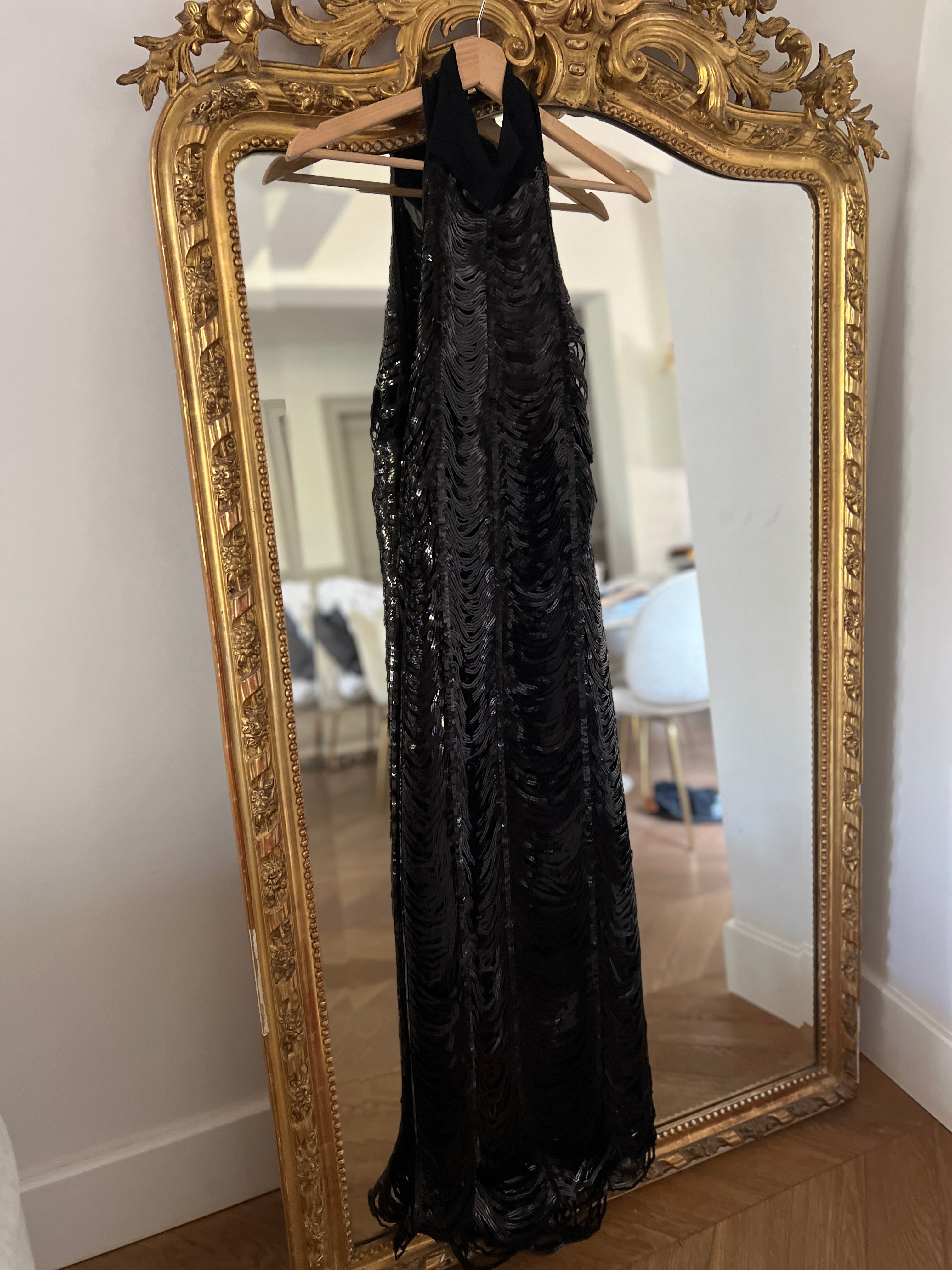 Robe Zara en paillettes noires