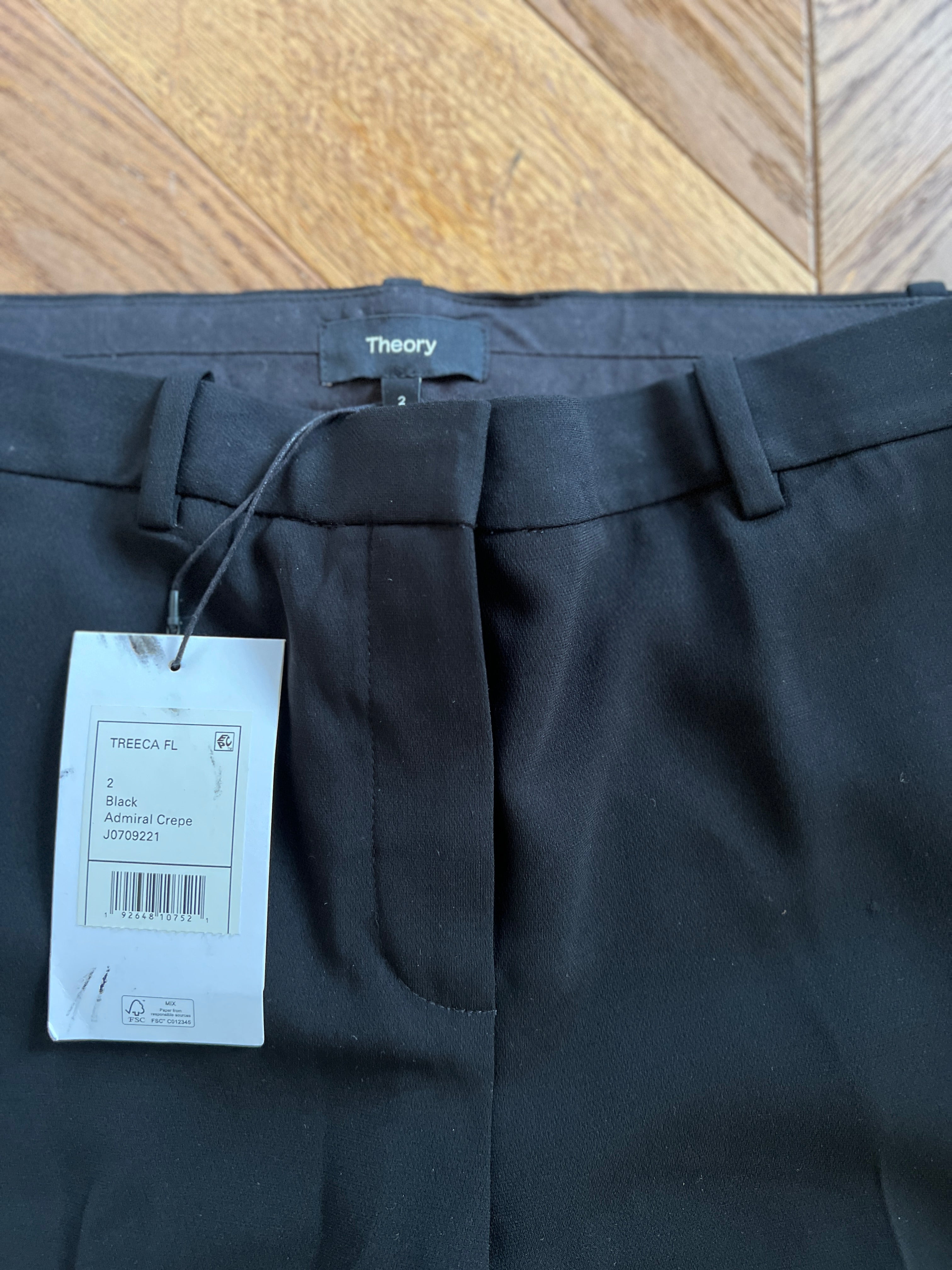 Anne Charlotte Pantalon Theroy Neuf long évasé en crêpe Admiral