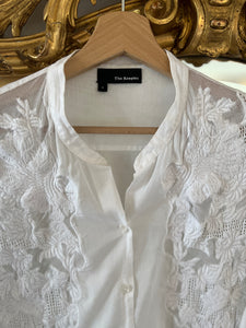 Anne Charlotte Chemise The Kooples blanche brodée