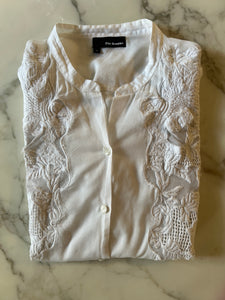 Anne Charlotte Chemise The Kooples blanche brodée