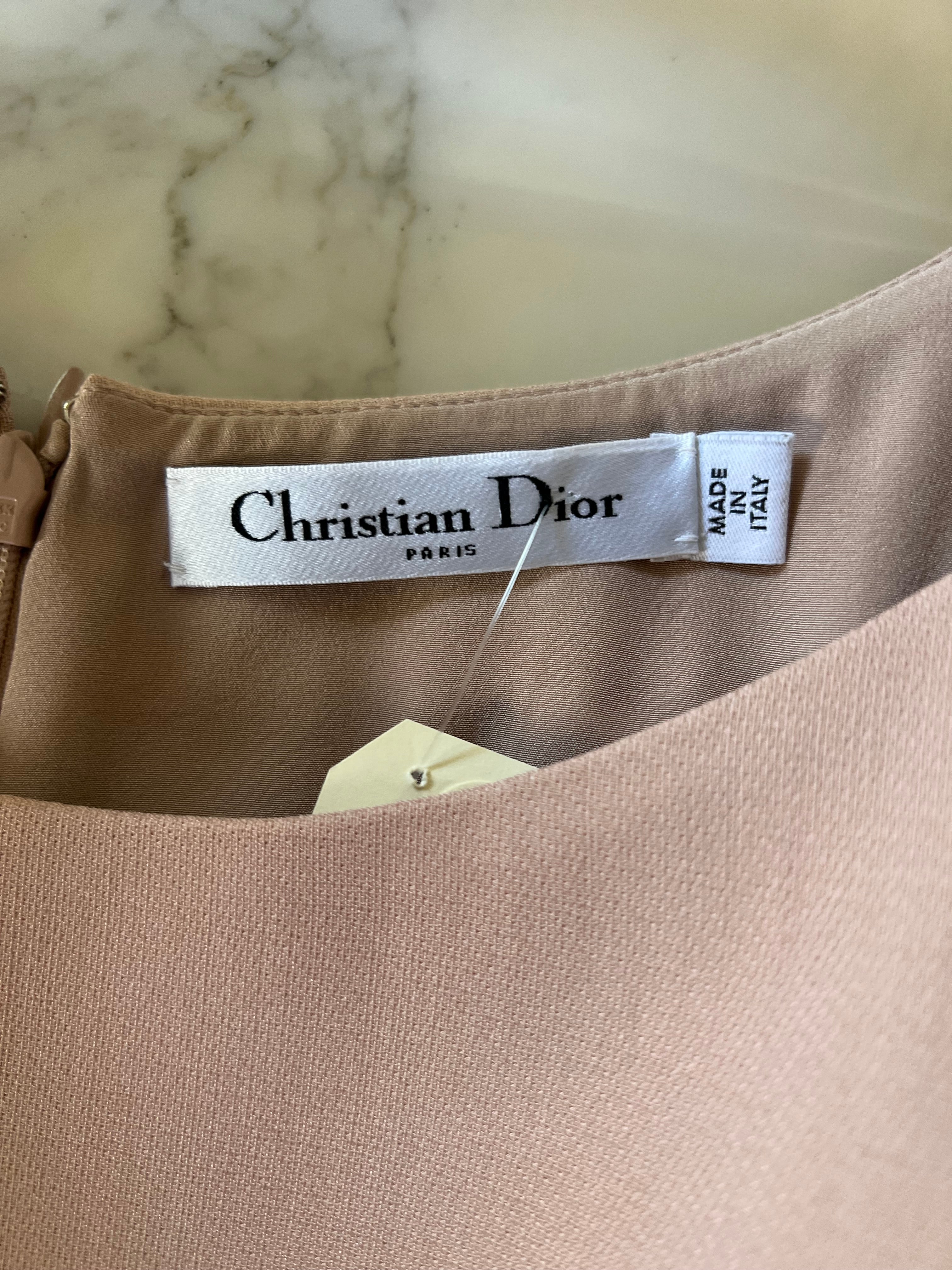 Robe Christian Dior rose poudré