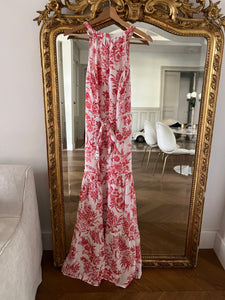 Robe Kookai blanche à motifs rose 
