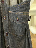 Charger l&#39;image dans la galerie, Robe Moschino en jean col montant
