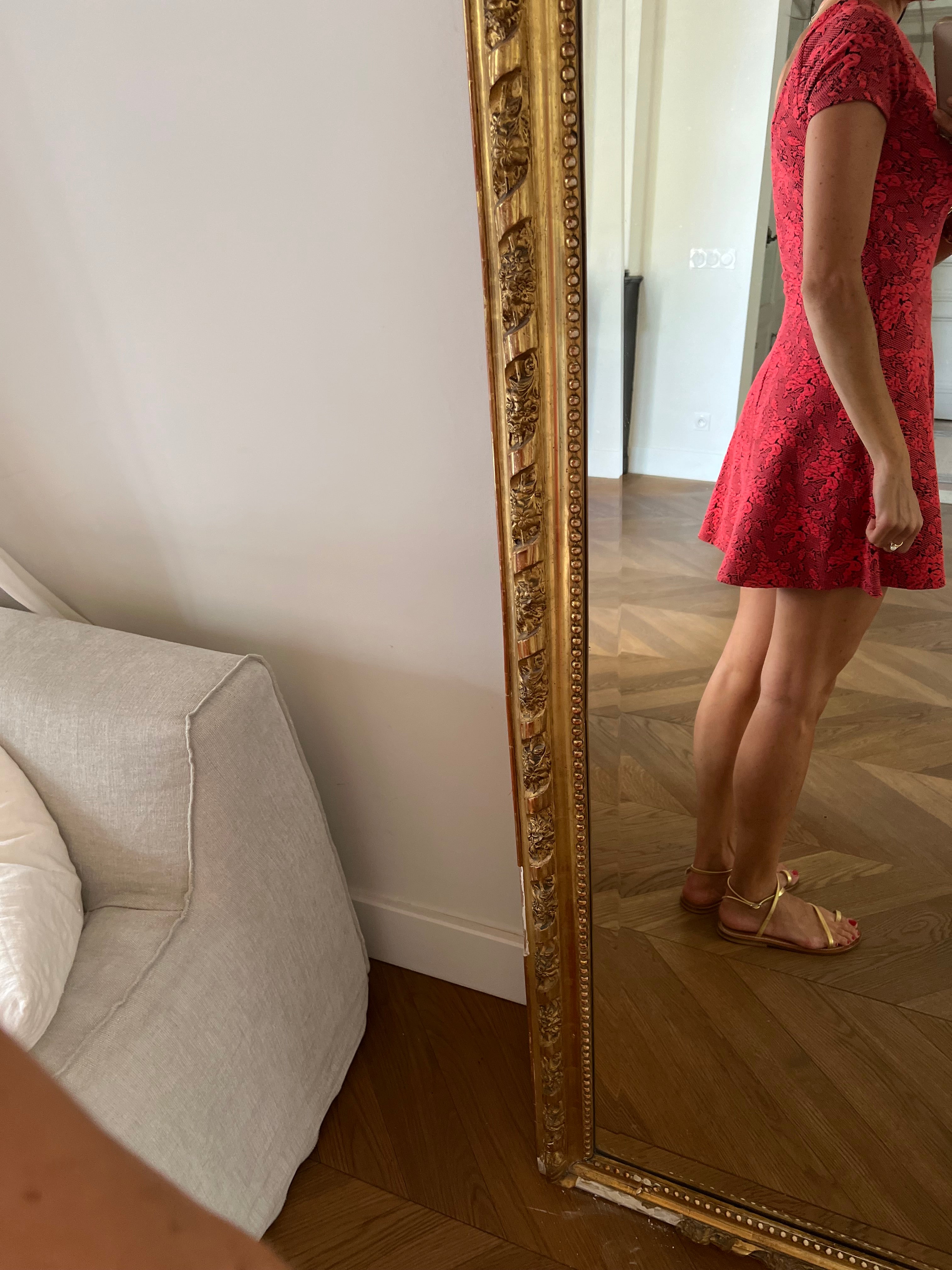 Robe Topshop patineuse rouge