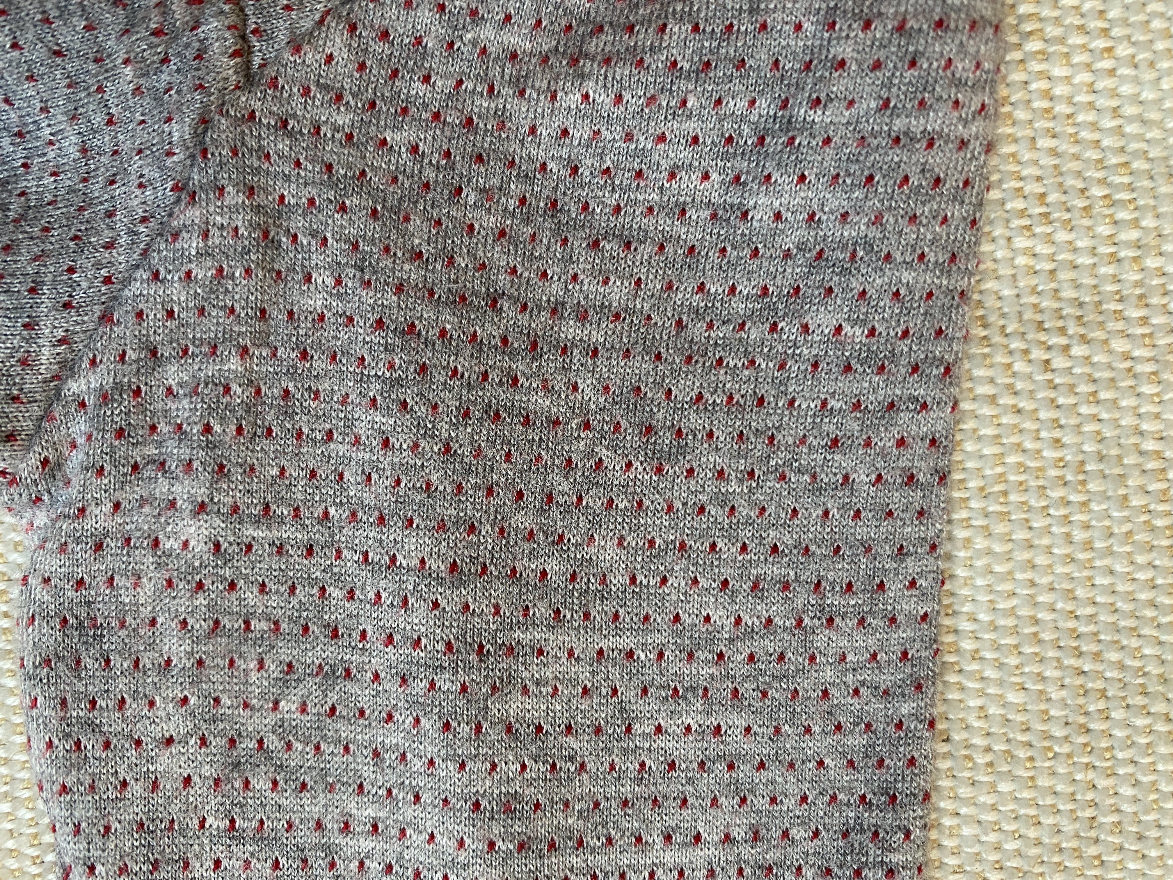 Robe Petit Bateau grise et nœud rouge 6 mois