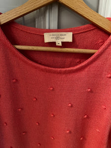 Pull Sezane en laine rose à pois